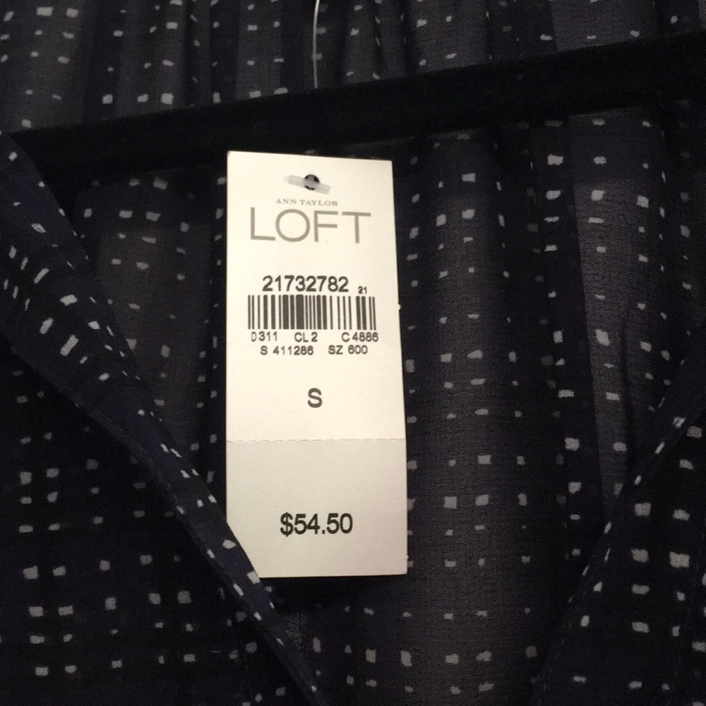 LOFT Sleeveless Purple Sheer Top - Picture 3 of 4